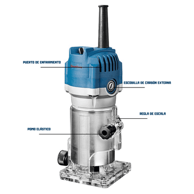 RUTEADORA FRESADORA DE MANO 1/4' 550W DONGCHENG - 3