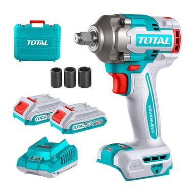 LLAVE IMPACTO TOTAL TIWLI2040 20 V 400 NM + 2 BATERÍAS 2AH