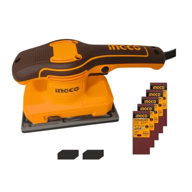 LIJADORA ORBITAL 320W + 5 LIJAS INDUSTRIAL INGCO