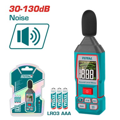 DETECTOR DE SONIDO SONÓMETRO DIGITAL 30-130DB TOTAL
