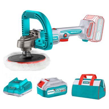 PULIDORA INALÁMBRICA 20V + BATERÍA 4AH Y CARGADOR TOTAL