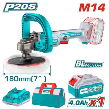 PULIDORA INALÁMBRICA 20V + BATERÍA 4AH Y CARGADOR TOTAL - 2
