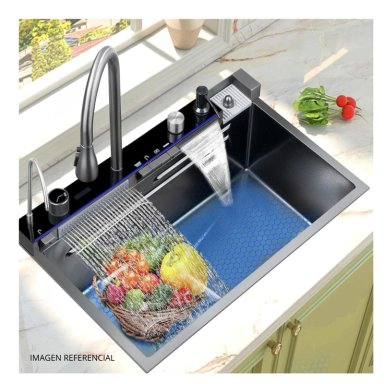 'LAVADERO DE COCINA MULTIFUNCIONAL ACERO INOX SMART PREMIUM INDUSTRIAL ALFA ALF-556 ' - 5