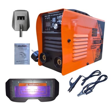 SOLDADORA INVERSORA 140A + LENTES PARA SOLDAR REDBO