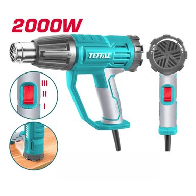 PISTOLA DE CALOR 2000W TEMPERATURA AJUSTABLE TOTAL - 2