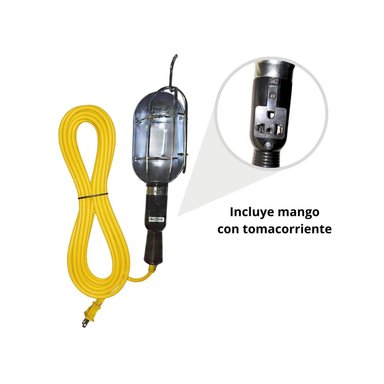 LAMPARA PARA TALLER 7.5 MTS HOME LIGHT CON CANASTILLA METÁLICA - 4