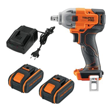 LLAVE DE IMPACTO 20V + 2 BATERIAS 4AH + CARGADOR TRUPER