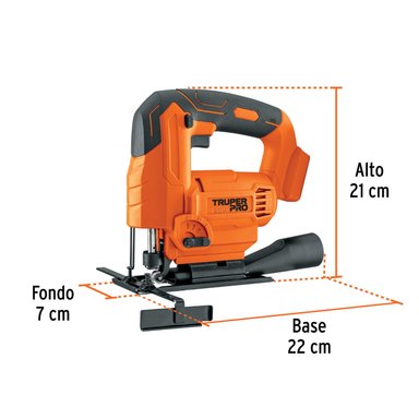 SIERRA CALADORA 20V + 1 BATERIA 4AH + CARGADOR TRUPER - 6