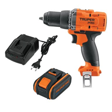 TALADRO ATORNILLADOR 20V + 1 BATERIA 4AH + CARGADOR TRUPER