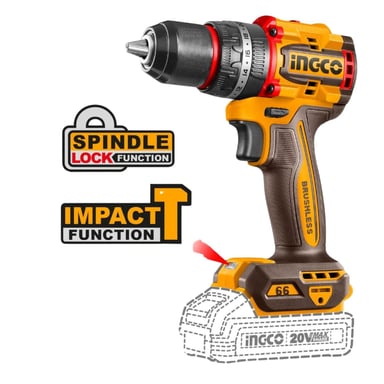 COMBO TALADRO PERCUTOR 66NM + ATORNILLADOR DE IMPACTO 285NM INGCO - 4
