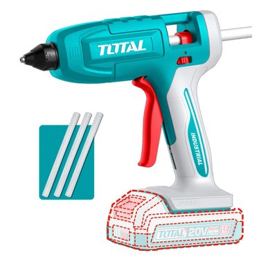 PISTOLA DE SILICONA 20V NO INCLUYE BATERIA NI CARGADOR TOTAL