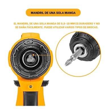 TALADRO PERCUTOR 66NM + SIERRA CIRCULAR + LIJADORA + TALADRO INGCO - 9