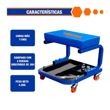ASIENTO PARA MECANICO 110 KG WADFOW - 4