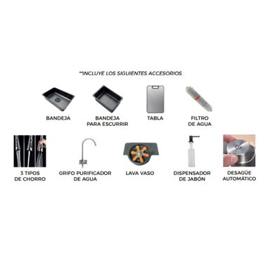 LAVADERO DE COCINA MULTIFUNCIONAL SMART BAHIA-7545 FRATELLI - 5
