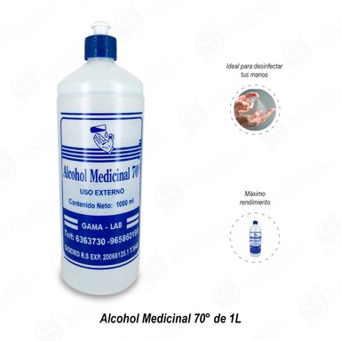 ALCOHOL MEDICINAL 70° DE 1L
