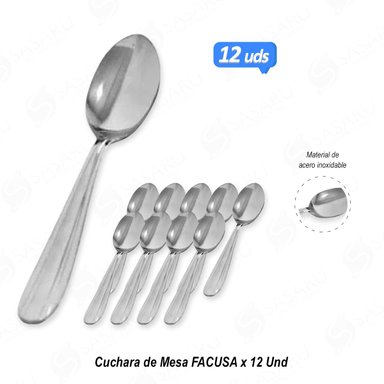 CUCHARA DE MESA FACUSA DE 12UND