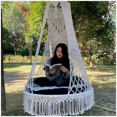 HAMACA TEJIDA COLGANTE PARA PARED