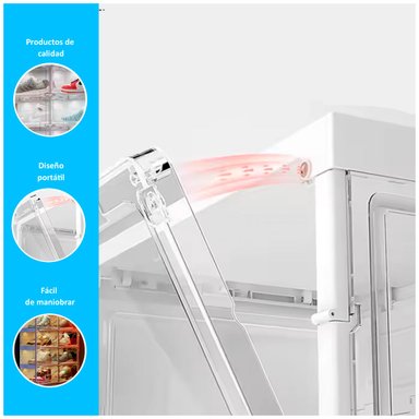 ZAPATERO PLEGABLE DE 8 PISOS CON LUCES - 2