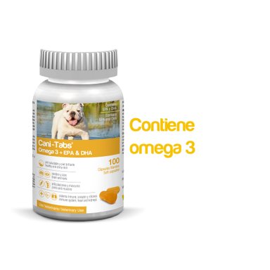 VITAMINA SUPLEMENTO PERROS CANI-TABS 100 CÁPSULAS OMEGA 3 + EPA Y DHA 100CAP