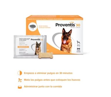 ANTIPULGAS PARA PERROS PROVENTIS 30 X 6 TABLETAS