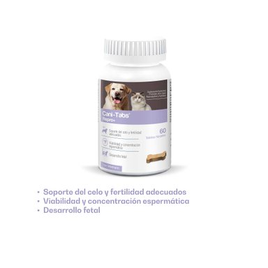 VITAMINA SUPLEMENTO PERROS Y GATOS CANI-TABS 60 TAB REPRO+