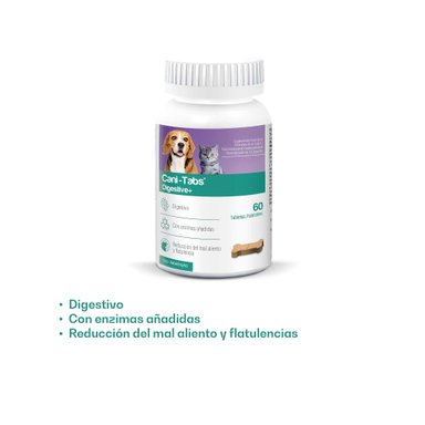 VITAMINA SUPLEMENTO PERROS Y GATOS CANI-TABS 60 TAB DIGESTIVE+