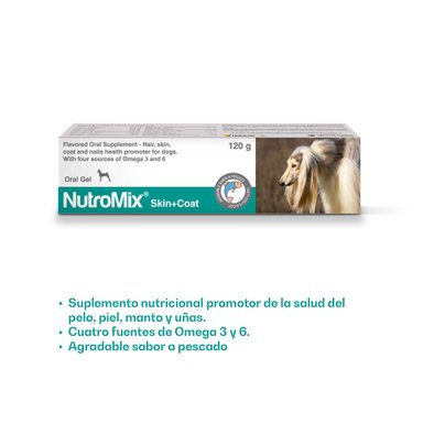 VITAMINA SUPLEMENTO PERROS NUTROMIX 120 G SKIN + COAT
