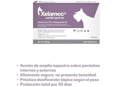 ANTIPULGAS PARA PERROS Y GATOS XELAMEC COMBI SPOT ON CJA 5 PIP X 2 ML