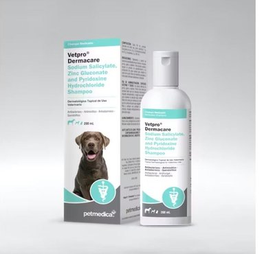 SHAMPOO PERROS Y GATOS AGROVETMARKET X 200ML VETPRO DERMACARE SODIUM SALICYLATE, ZINC GLUCONAT AND PYRIDOXINE HYDROCHLORIDE