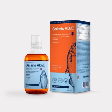 SUPLEMENTO PERROS Y GATOS AGROVETMARKET 350 ML ACEITE DE SALMON SALARIS AD3E