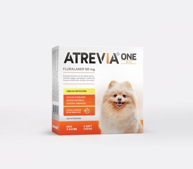 ANTIPULGAS PERRO ATREVIA 2-4.5KG ONE MINI X 4 TABLETA