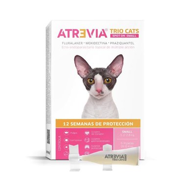 ANTIPULGAS GATO ATREVIA 1.2 - 2.8 KG TRIO SPOT ON SMALL X 1 PIPETA - 1
