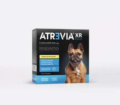 ANTIPULGAS PERRO ATREVIA 10-20KG XR MEDIUM X 4 TABLETA