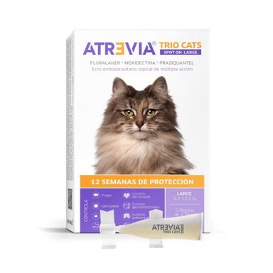 ANTIPULGAS GATO ATREVIA 6.3 - 12.5KG TRIO SPOT ON LARGE X 1 PIPETA - 1