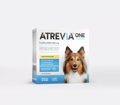 ANTIPULGAS PERRO ATREVIA 10-20KG ONE MEDIUM X 4 TABLETA