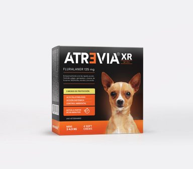 ANTIPULGAS PERRO ATREVIA 2-4.5KG XR MINI X 4 TABLETA