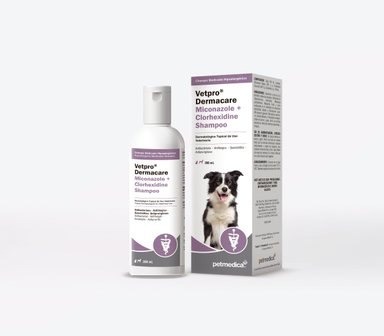 SHAMPOO PERROS Y GATOS AGROVETMARKET 200ML VETPRO DERMACARE MICONAZOLE+CLORHEXIDINE