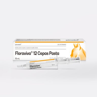 PROBIÓTICO VITAMINICO PARA PERROS Y GATOS FLORAVIVA 12 CEPAS PASTA X 15 ML