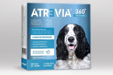 ANTIPULGAS PARA PERROS ATREVIA 360 MEDIUM 10 - 20 KG X 4 TAB