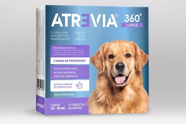 ANTIPULGAS PARA PERROS ATREVIA 360 LARGE 20 - 40 KG X 4 TAB