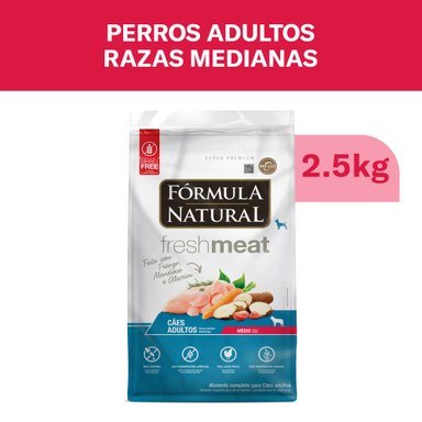 COMIDA PARA PERROS ADULTOS FORMULA NATURAL RAZAS MEDIANAS X 2.5KG