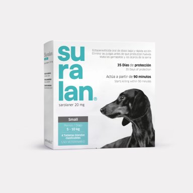 ANTIPULGAS PARA PERROS SURALAN SMALL (5-10KG) X 4 TAB