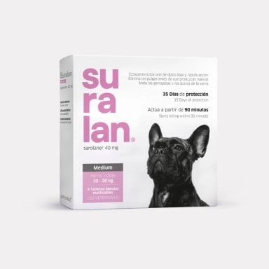 ANTIPULGAS PARA PERROS SURALAN MEDIUM (10-20KG) X 4 TAB