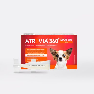 ANTIPULGAS PARA PERROS ATREVIA 360 SPOT ON MINI 2.25 A 4.5 KG X 1 PIPETA