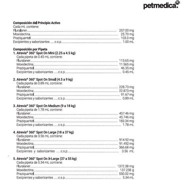 ANTIPULGAS PARA PERROS ATREVIA 360 SPOT ON SMALL 4.5 A 9 KG X 1 PIPETA - 2