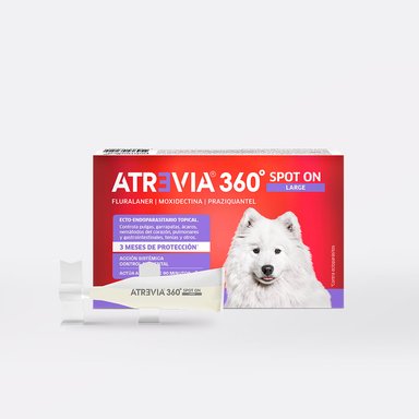 ANTIPULGAS PARA PERROS ATREVIA 360 SPOT ON LARGE 18 A 37 KG X 1 PIPETA
