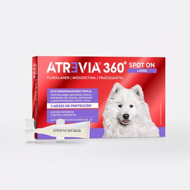 ANTIPULGAS PARA PERROS ATREVIA 360 SPOT ON LARGE 18 A 37 KG X 5 PIPETAS