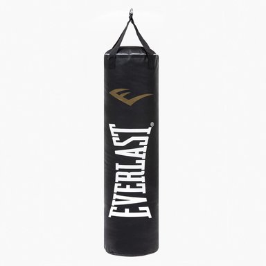 SACO BOXEO EVERLAST LARGO 120CM POWERLOCK NEGRO BLANCO