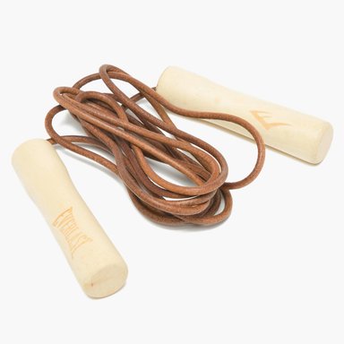 CUERDA SALTO EVERLAST 20CM CUERO MADERA