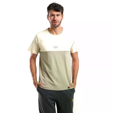 POLERA EVERLAST BOX BLOCK DARK ECRU/ ARENA XL